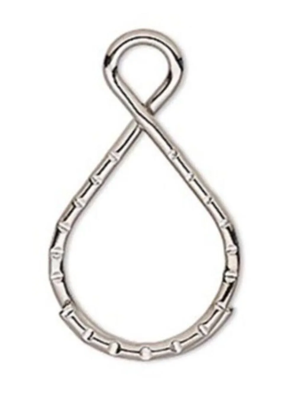 Bulk Gunmetal Black Fancy 37x18mm Key Chain Jewelry Split Ring Findings 10 pcs